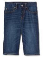 Gap Women Stretch Denim Three Quarter Shorts - Dark Wash