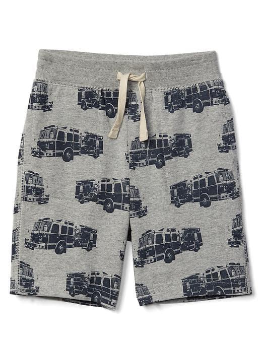 Gap Print Shorts - Light Heather Gray