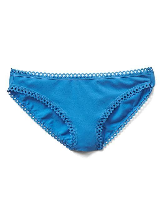 Gap Women Crochet Trim Bikini - Academy Blue