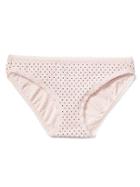Gap Women Lace Trim Low Rise Bikini - Dot Lt Pink