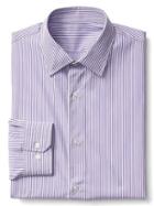 Gap Men Supima Cotton Slim Fit Shirt - Awning Stripe Lilac