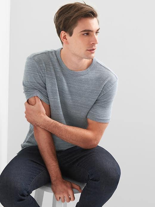 Gap Men Softspun Crewneck Tee - Mercury Grey