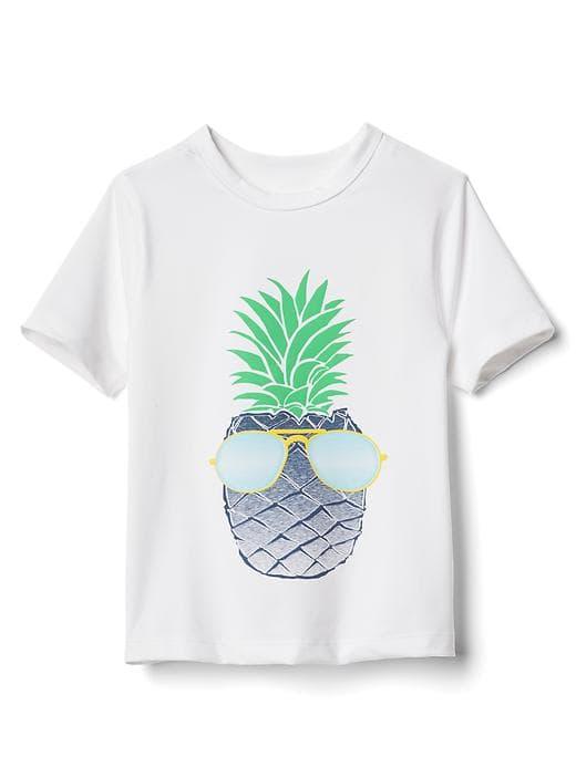 Gap Graphic Short Sleeve Rashguard - Optic White