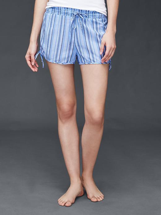 Gap Women Woven Shorts - Beach Strp Bay Blue