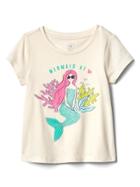 Gap Embellished Graphic Short Sleeve Tee - Mermaid