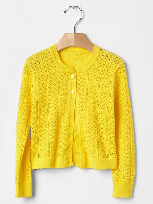 Gap Pointelle Knit Cardigan - Sun Spot