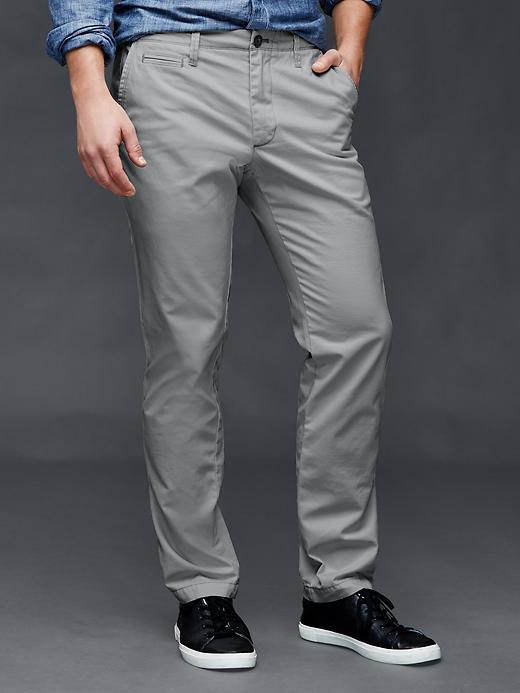 Gap Men Slub Twill Pants Slim Fit - Shadow