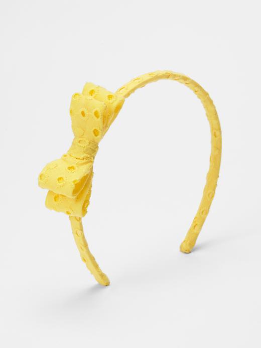 Gap Eyelet Bow Headband - Sun Spot