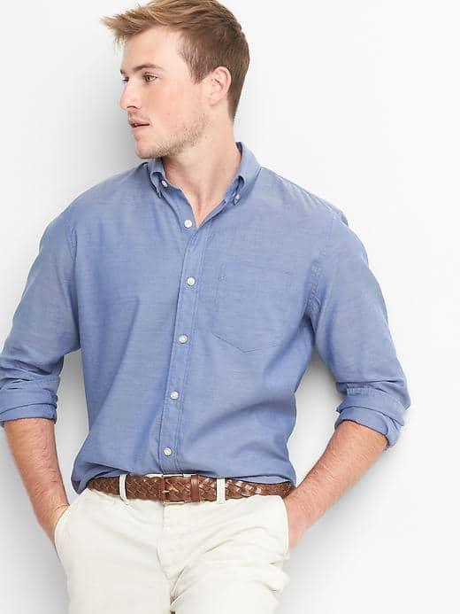 Gap Men Lightweight Oxford Shirt - Imperial Blue