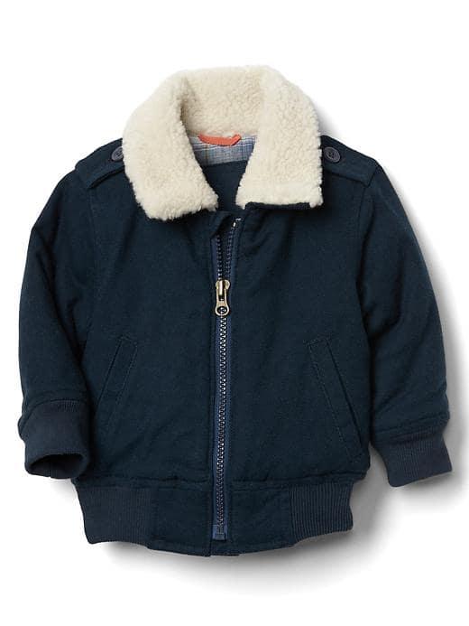 Gap Cozy Flannel Jacket - Constellation Blue