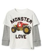 Gap 2 In 1 Love Graphic Tee - Off White