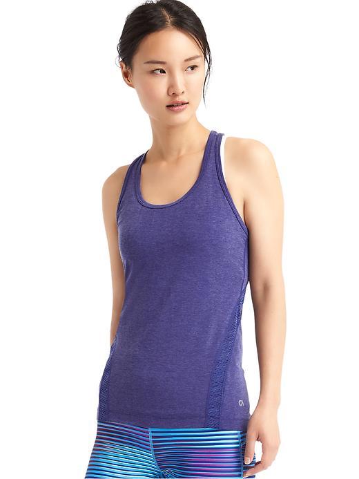 Gap Women Gapfit Breathe Mesh Stripe Tank - Capital Blue