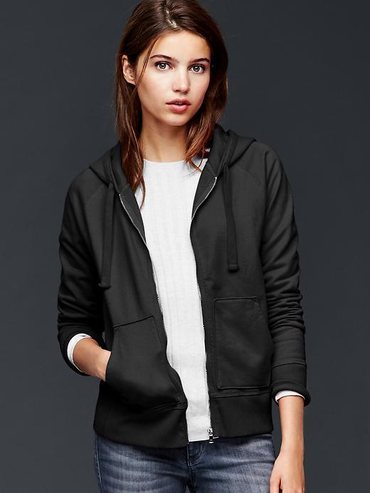 Gap Women Essential Fleece Hoodie - True Black