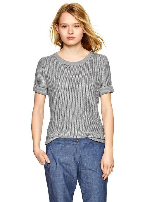Gap Open Stitch Sweater Top - Gray