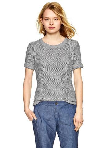 Gap Open Stitch Sweater Top - Gray
