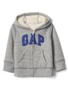 Gap Cozy Logo Zip Hoodie - New Heather Grey