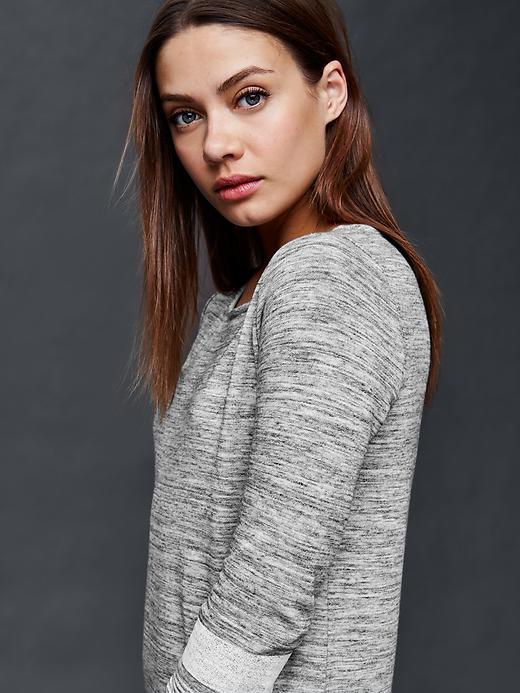 Gap Women Three Quarter Sleeve Shift Dress - Grey Stripe