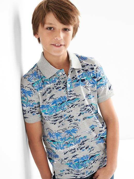 Gap Ocean Short Sleeve Polo - Gray
