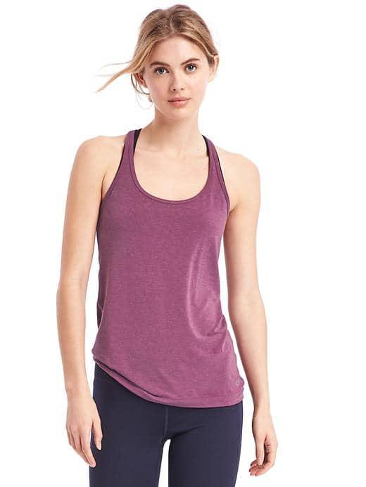 Gap Women Gapfit Breathe Racerback Tank - Primo Plum