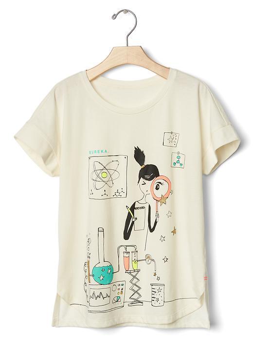 Gap Glitter Genius Graphic Tee - Ivory Frost
