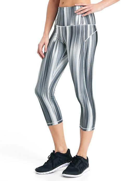 Gap Women Gapfit Blackout Gfast Print High Rise Capris - Washed Colors Grey