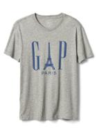 Gap Men Logo Eiffel Tower Crewneck Tee - New Heather Grey