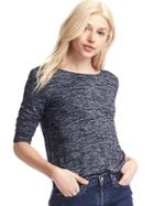 Gap Women Softspun Knit Cross Back Top - Dark Night