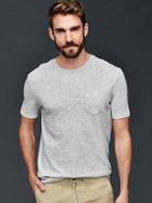 Gap Men Slub Jersey T Shirt - Heather Grey