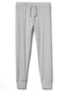 Gap Women Pure Body Rib Knit Modal Joggers - Light Heather Gray