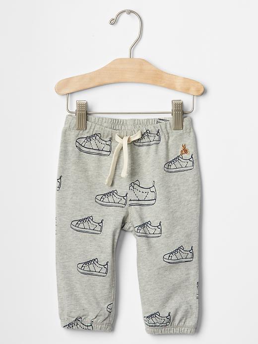 Gap Banded Stripe Pants - Gray