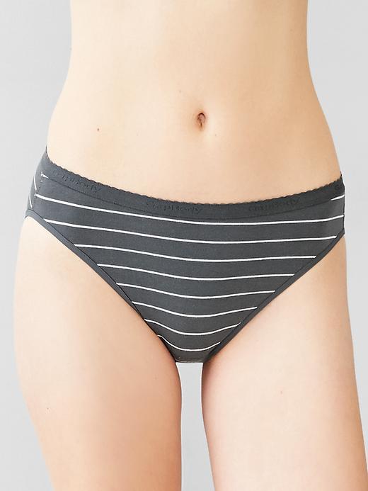 Gap High Cut Stripe Bikini - Thinstripe Gun Powder
