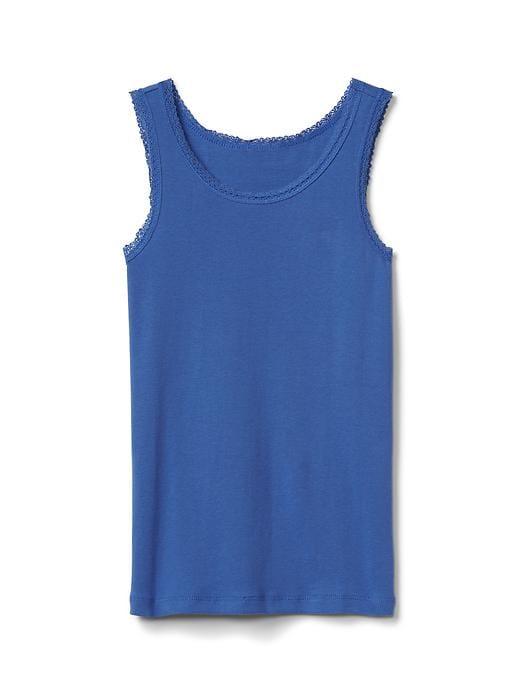 Gap Lace Trim Tank - Belle Blue