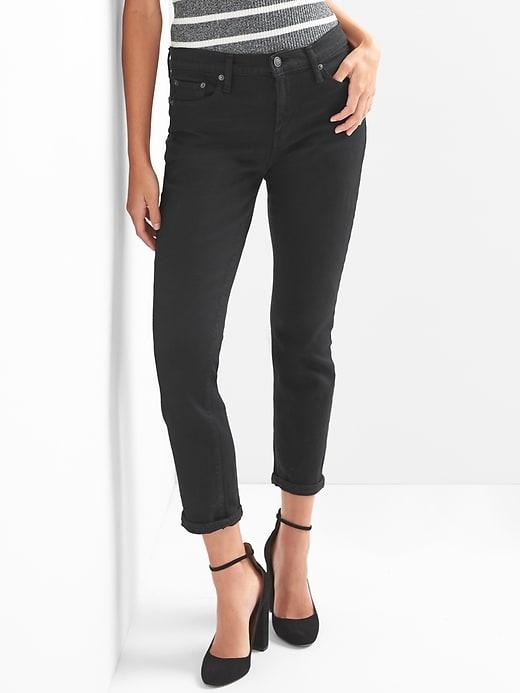 Gap Mid Rise Best Girlfriend Jeans - Washed Black