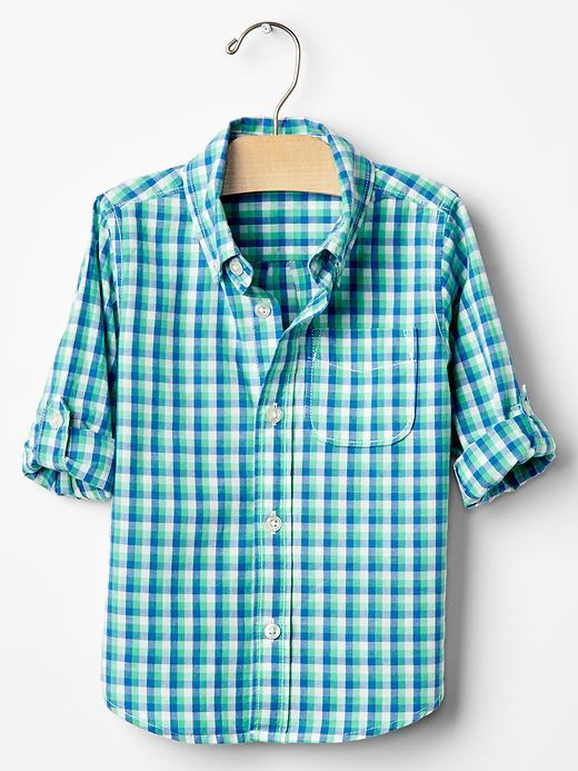Gap Convertible Plaid Shirt - Jamaica Green