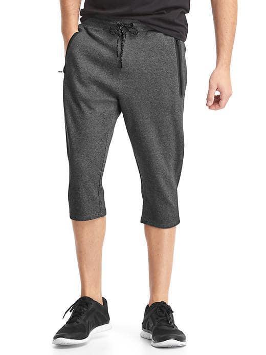 Gap Men Performance Cotton Zip Pocket Crop Pants - Charcoal Heather