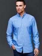 Gap Men Clean Chambray Slim Fit Shirt - Sky Blue