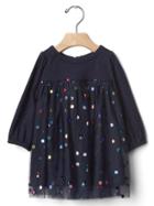 Gap Shiny Dots Tulle Dress - Dark Night