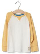 Gap Long Sleeve Baseball Tee - Starlight Gold