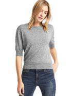Gap Women Half Sleeve Easy Pullover - Grey Marle
