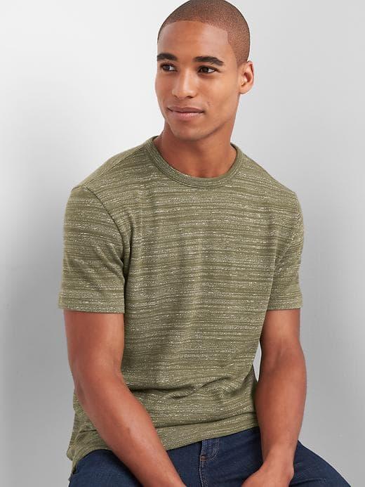 Gap Men Softspun Crewneck Tee - Black Moss