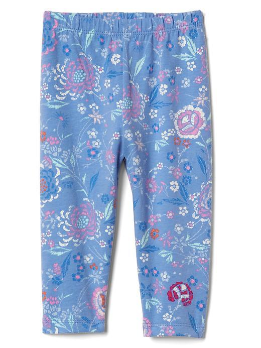Gap Floral Stretch Jersey Leggings - Moore Blue