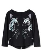 Gap Foil Animal Hi Lo Tee - Horse
