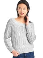 Gap Women Soft Textured Sweater - Bc02 Light Hthr Grey