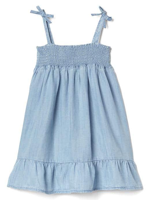 Gap Tencel Smock Dress - Medium Wash