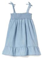 Gap Tencel Smock Dress - Medium Wash