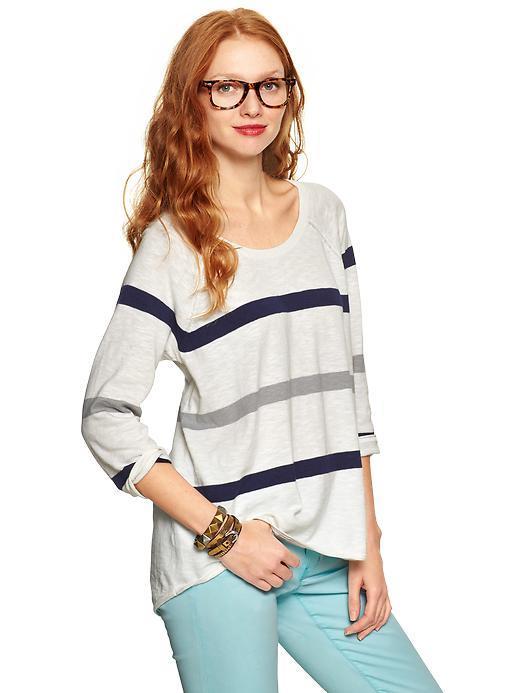 Gap Multi Color Stripe Sweater - Navy Stripe