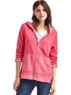Gap Women Slouchy Zip Hoodie - Red