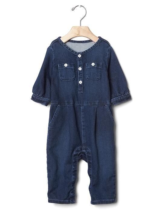 Gap 1969 Supersoft Denim One Piece - Dark Wash