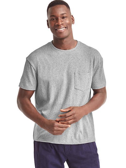 Gap Men The Archive Re Issue Original Pocket T - New Heather Grey