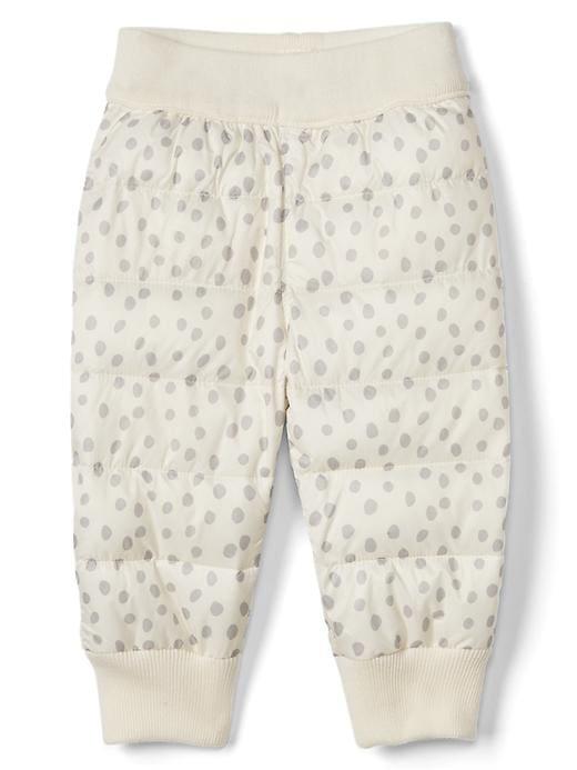 Gap Pull On Printed Puffer Pants - Ivory Frost